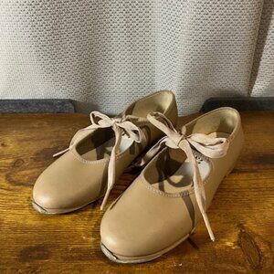 Little Girls Tap Shoes Tempo by Leo's Size 11M Tan‎